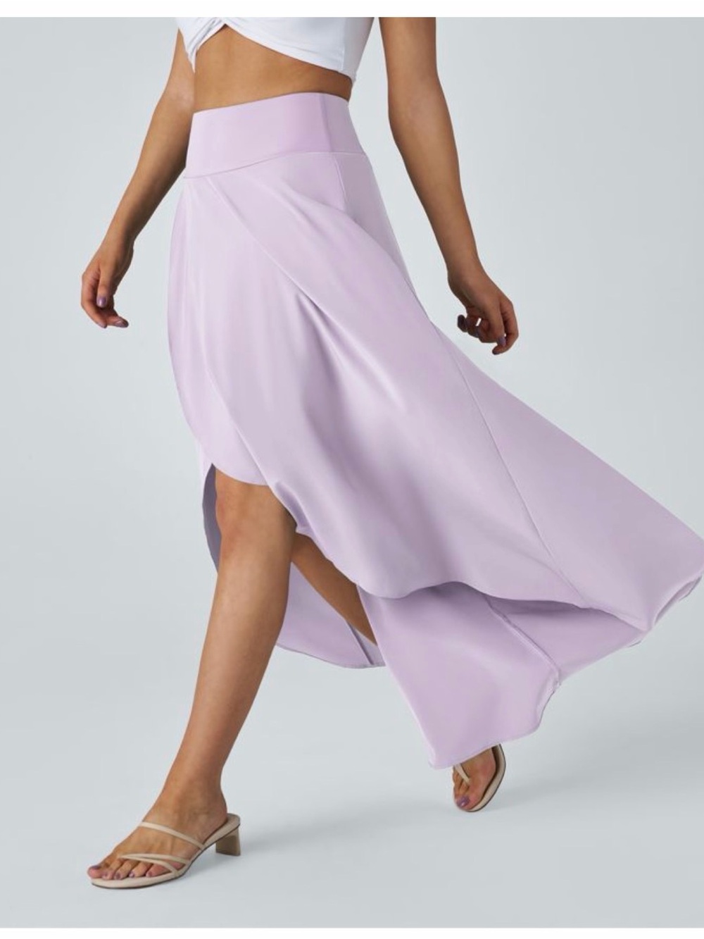 HALARA Lilac High-Low Ruffle Skirt - Picture 3 of 8